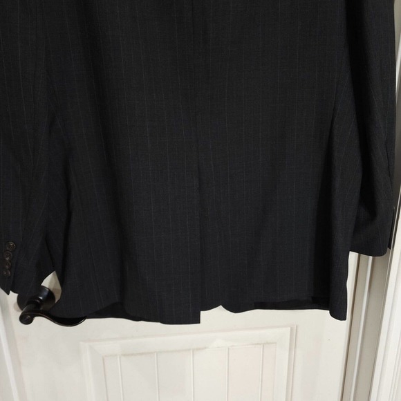 Gianni Versace Mens Blazer Vtg 90s Gray Pinstripe Virgin Wool Suit Jacket NWT 51 - Picture 13 of 14